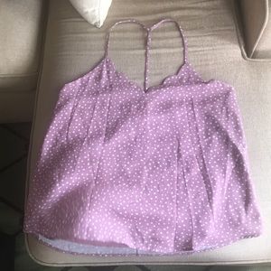 Pink scalloped neck line flowy top